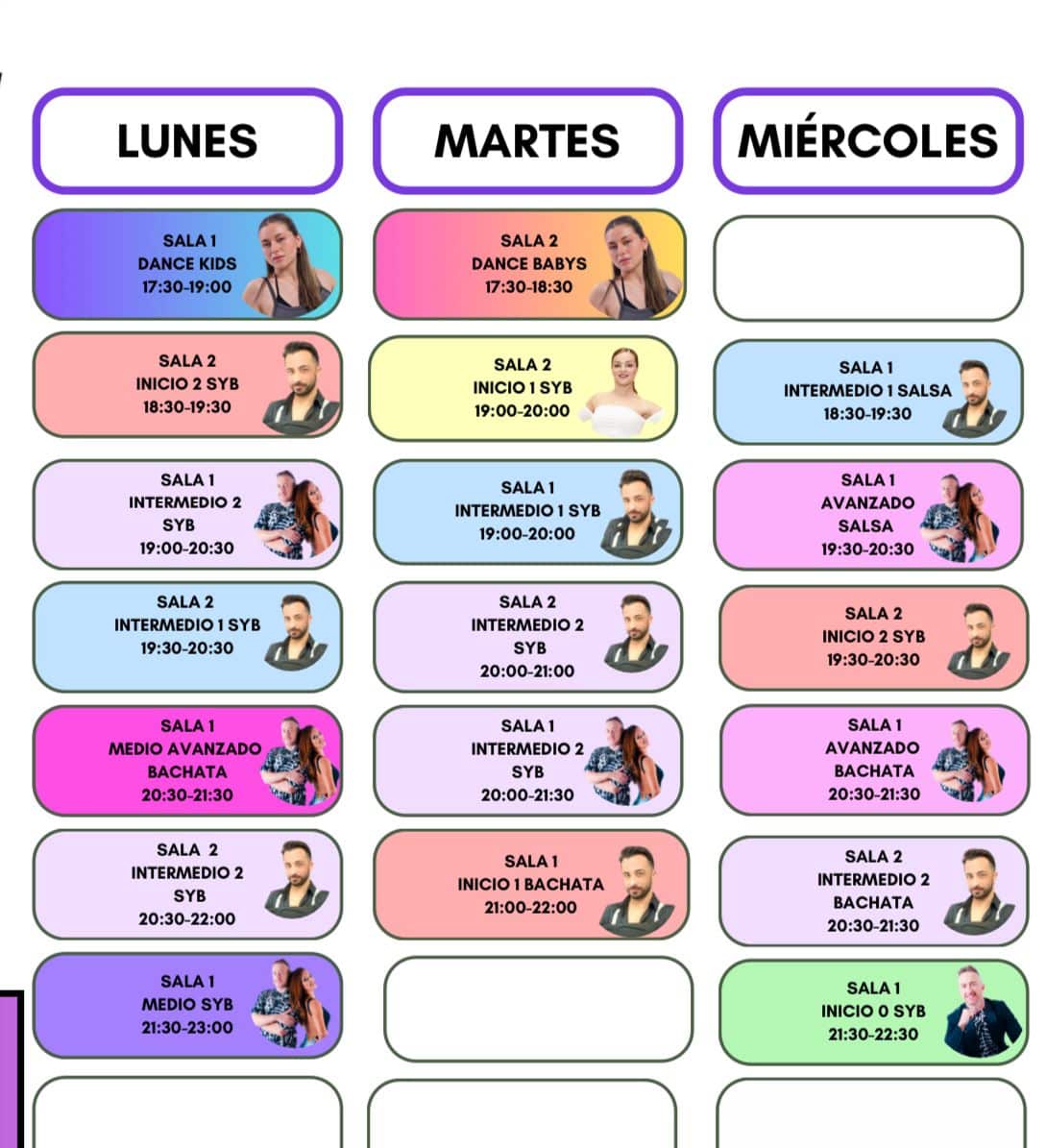 CALENDARIO A PARTIR DE MAYO