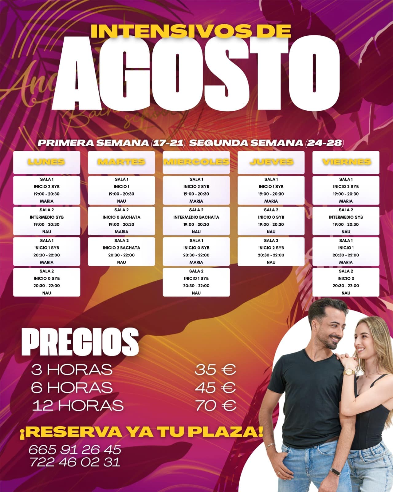Horario Intensivo Bachata School 2026