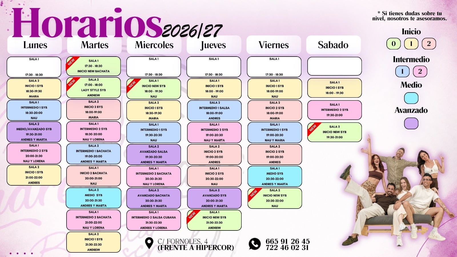 Horario Bachata School 2026
